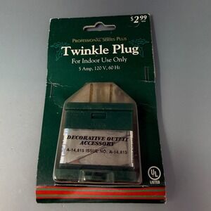 Professional Series Plus Twinkle Plug Flasher for Christmas Lights 855311 Green